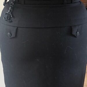Authentic Chanel SKIRT NWT, little BLACK DIAMONDs on the rear pencil skirt